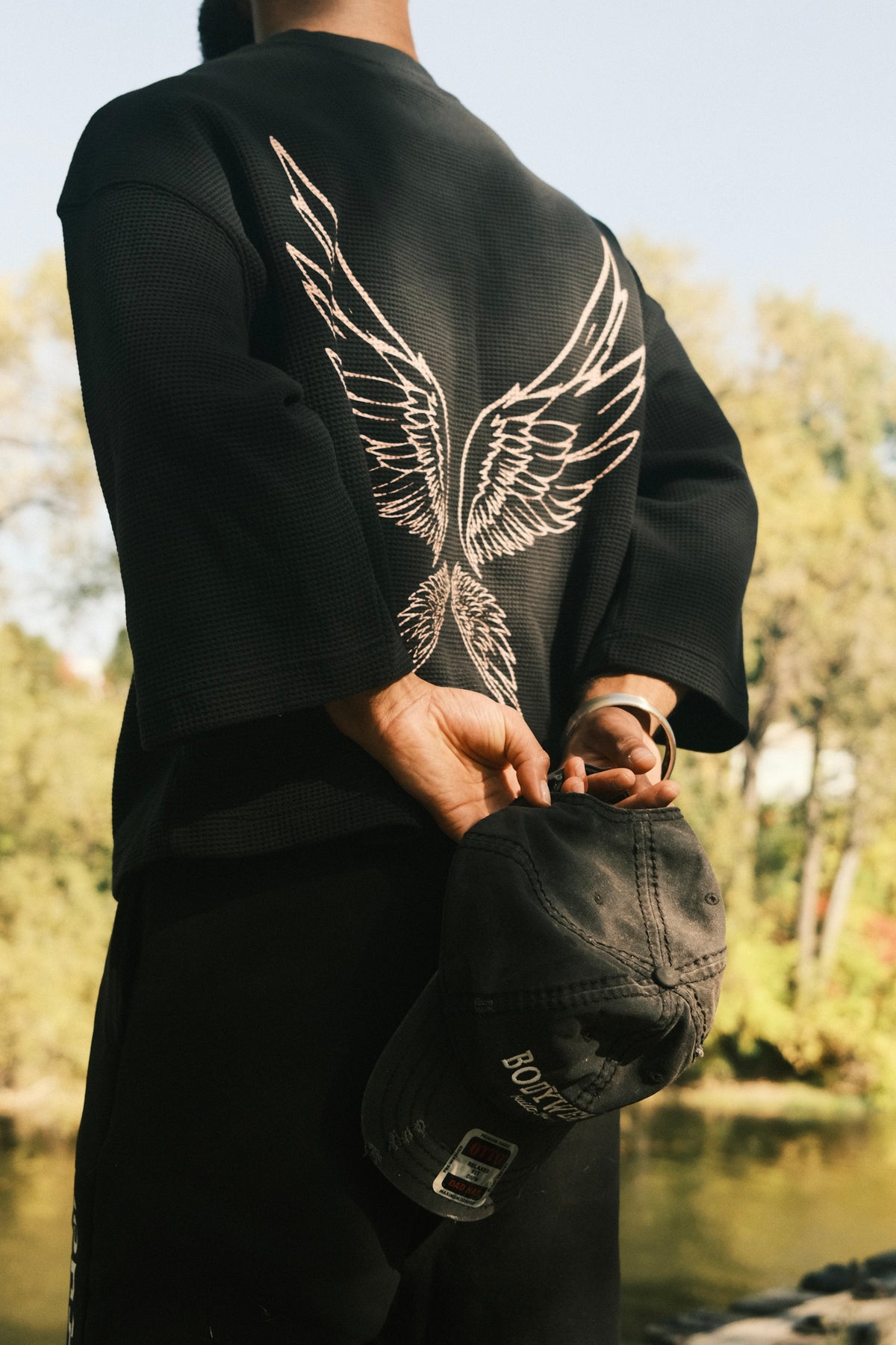 BW Waffle Boxy Crewneck