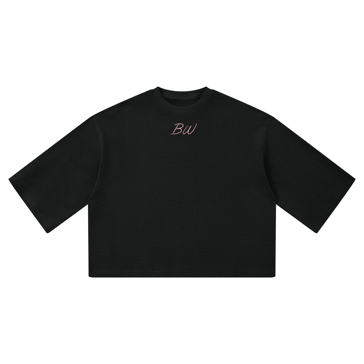 BW Waffle Boxy Crewneck
